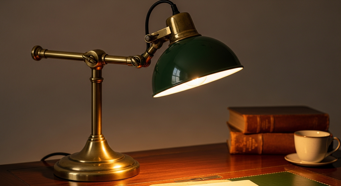 Brass Library Lamp