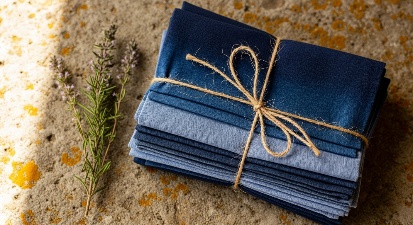Indigo-Dyed Linen Napkins (set of 6)